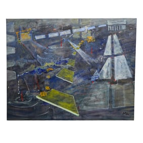 Large Bottero Abstract Painting