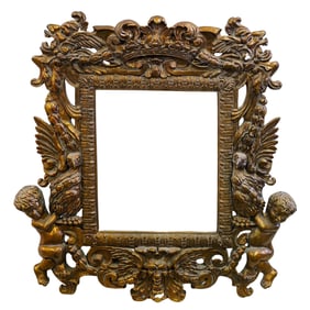 Rococo Style Gilt Wood Ornate Cherubim Frame
