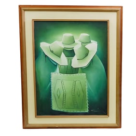 Diego Punin Reinoso "Indígenas en Verde" Artwork