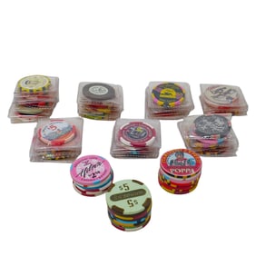 (58pc) Casino Chips Set: Collectible Memorabilia