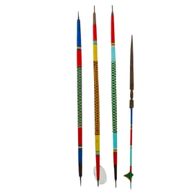 Amazonian Wood Carved Tribal Spears