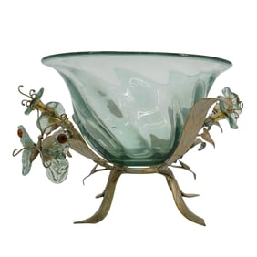 Crackled Glass Bowl