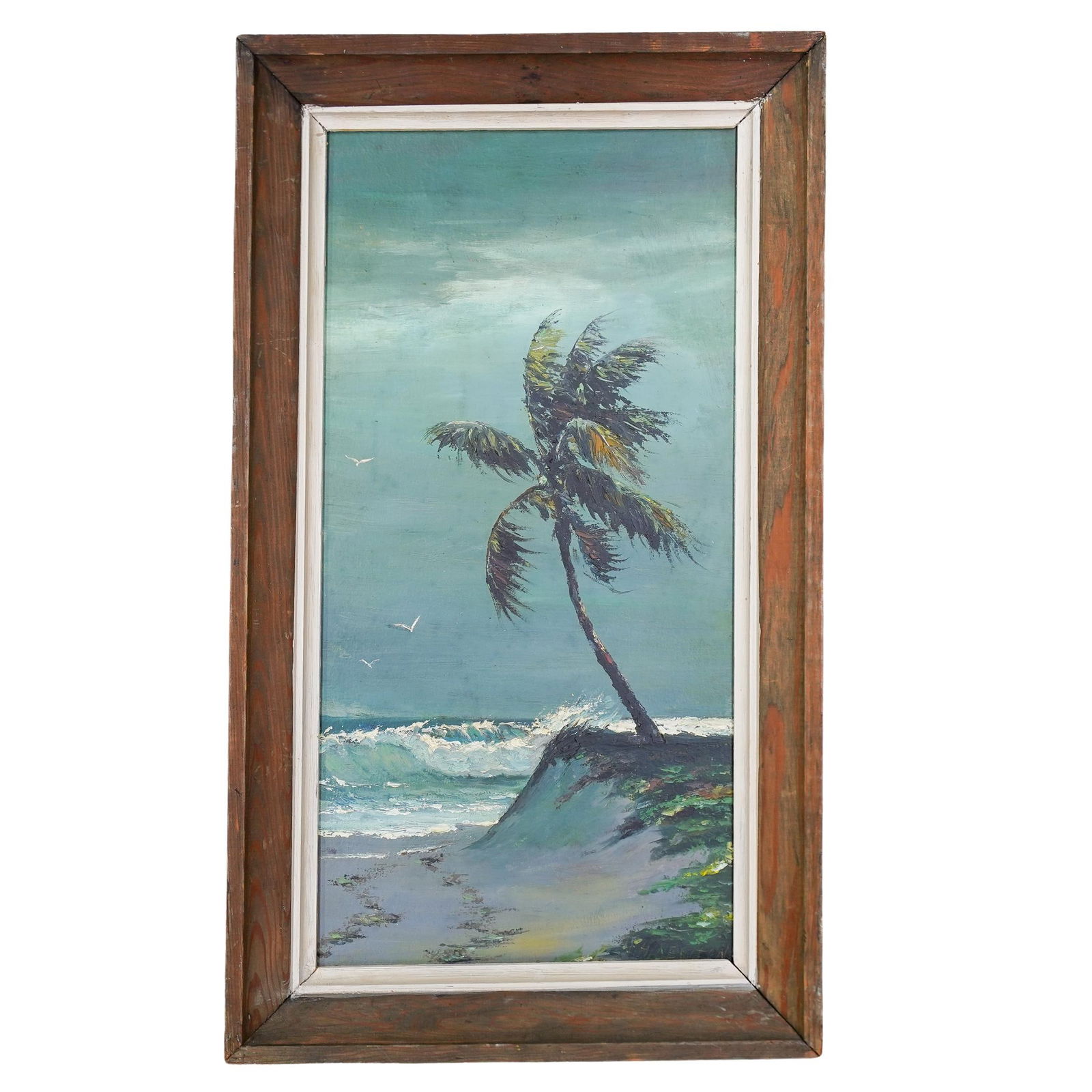 Harold Newton (FL, 1934-1994) Highwayman Oil on Upson Board Painting (1 of 7)