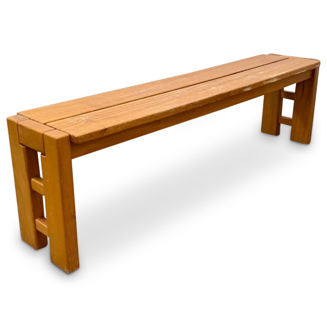 Vintage Maison Regain Elm Wood Bench (1 of 8)