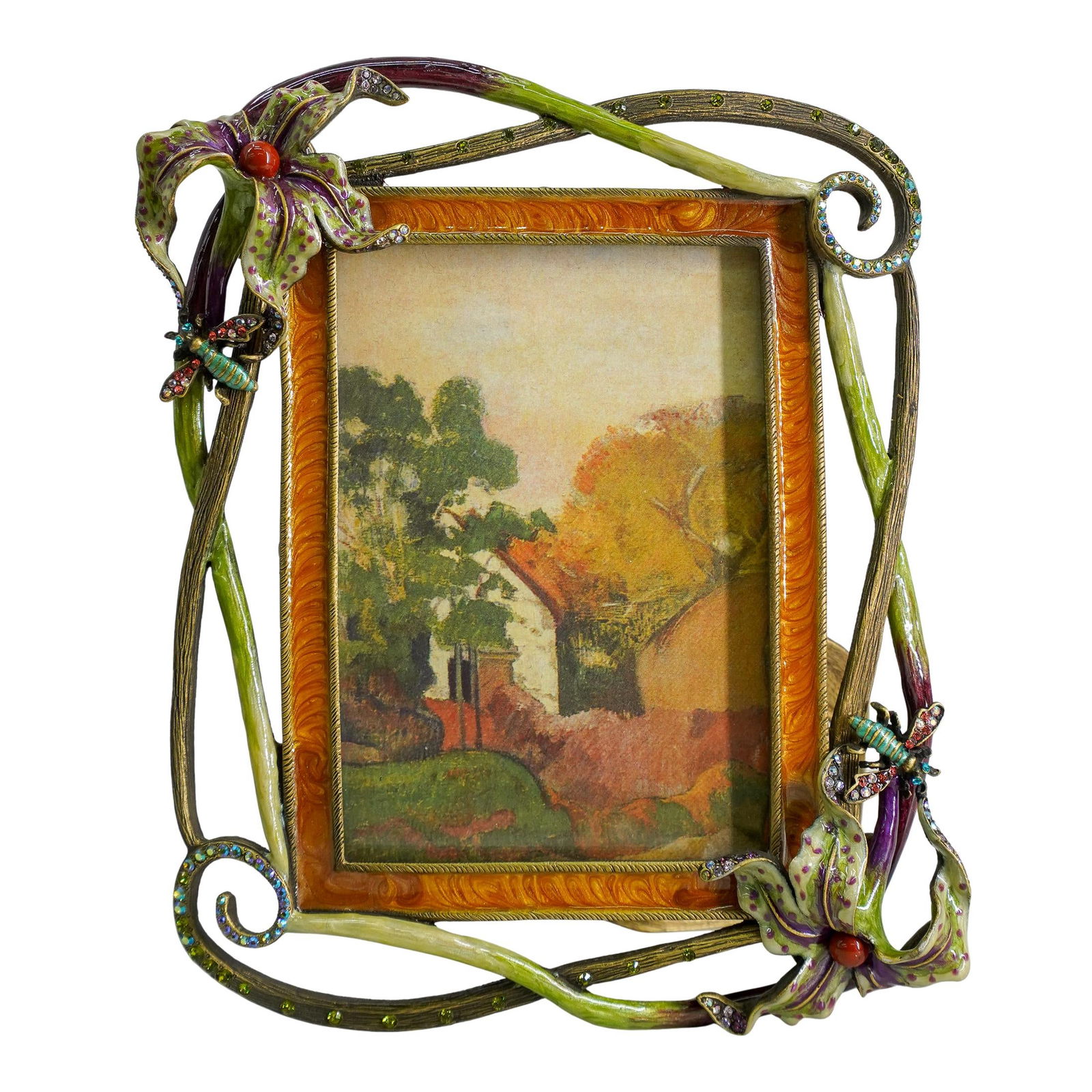 Jay Strongwater Enameled Lily Picture Frame (1 of 9)