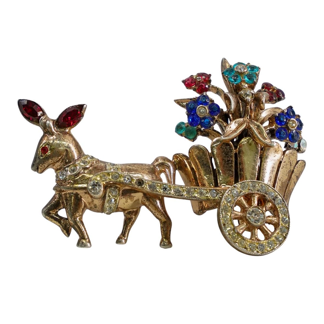 Coro Craft Silver Vermeil Donkey Brooch (1 of 3)