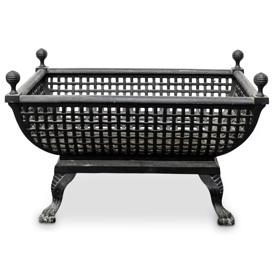 Antique English Cast Iron Fireplace Grate (1 of 5)