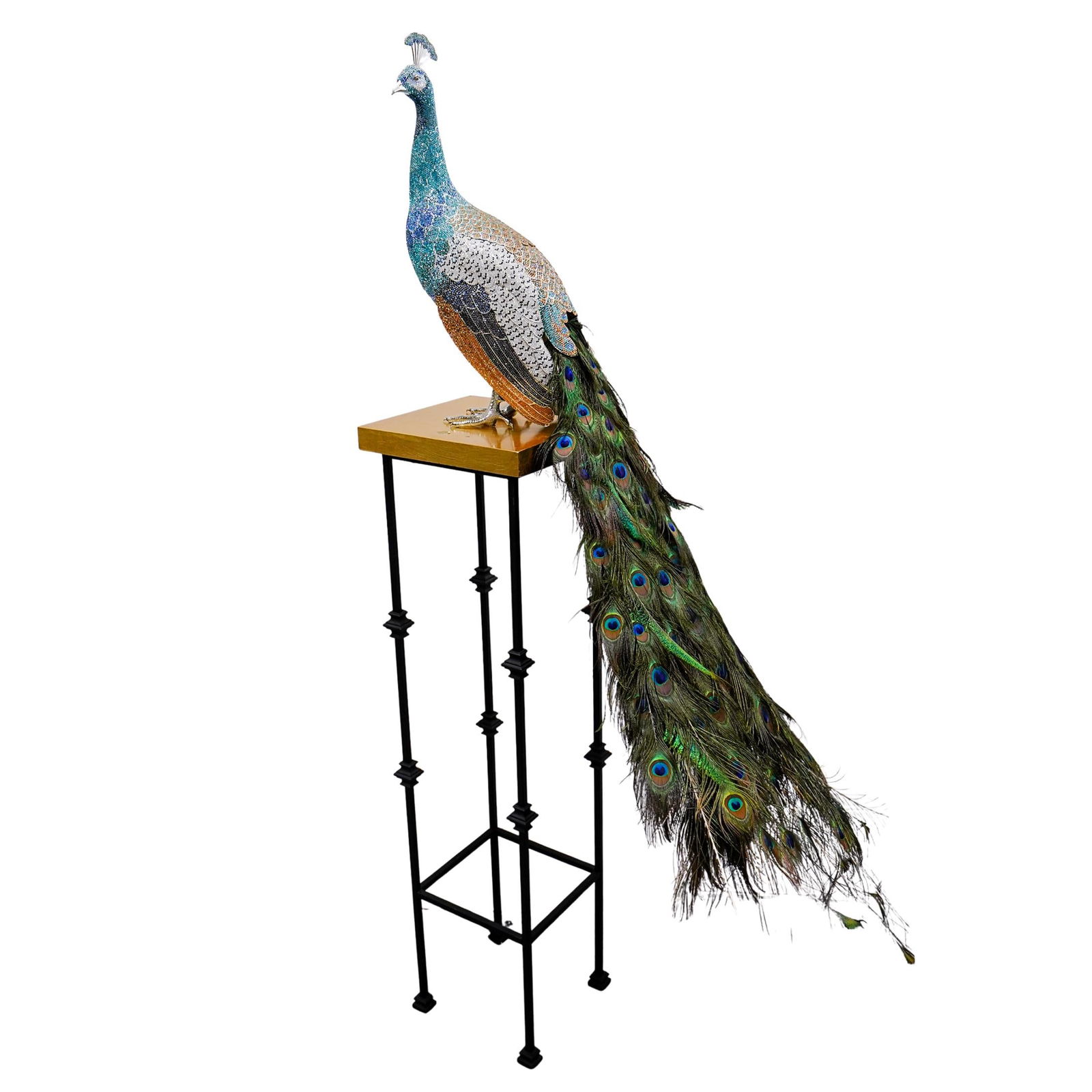 Clarita Brinkerhoff (Colombian, B. 1966) Swarovski Crystal Peacock Sculpture (1 of 9)