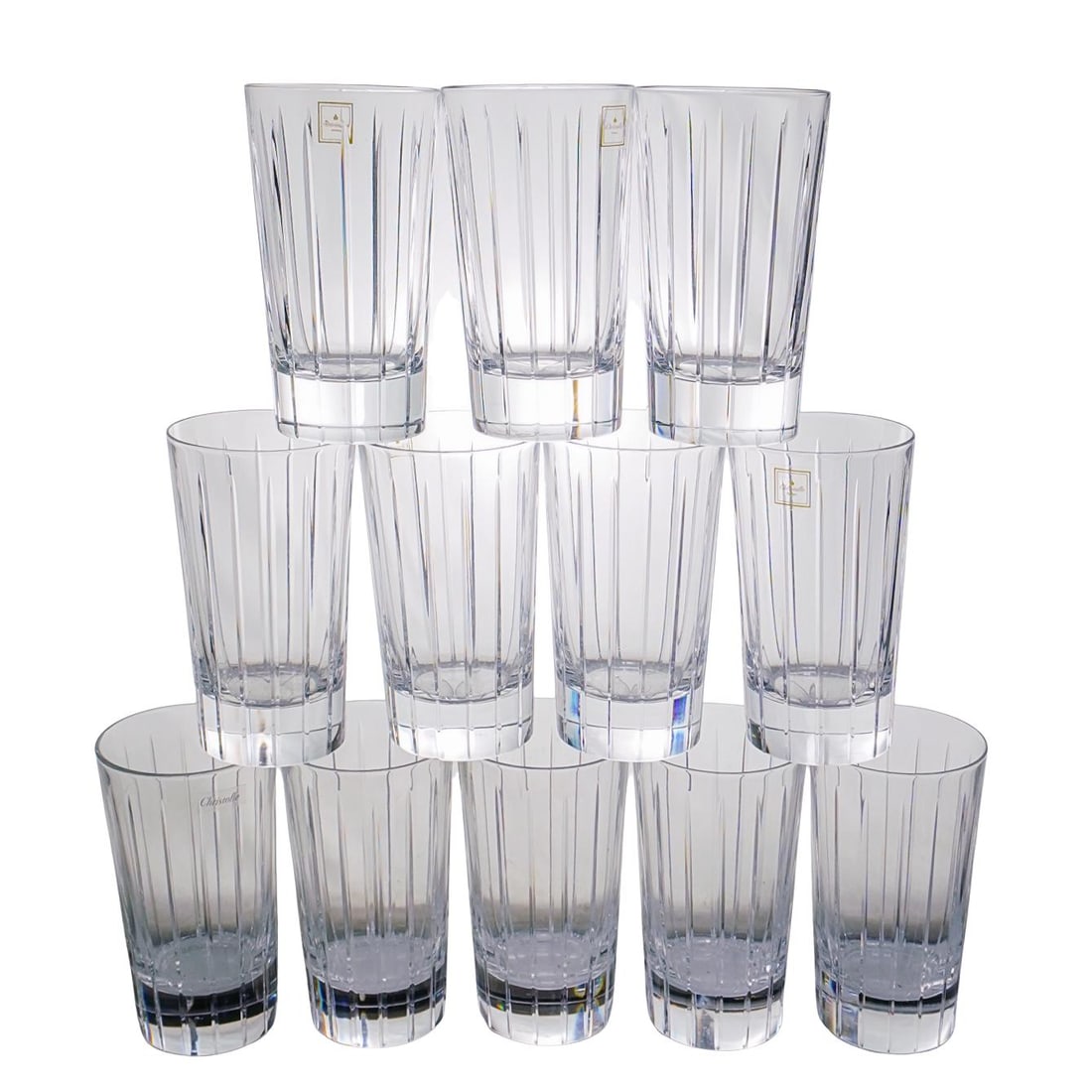 (12 Pc) Christofle Crystal 'Iridiana' High Ball Glasses (1 of 6)