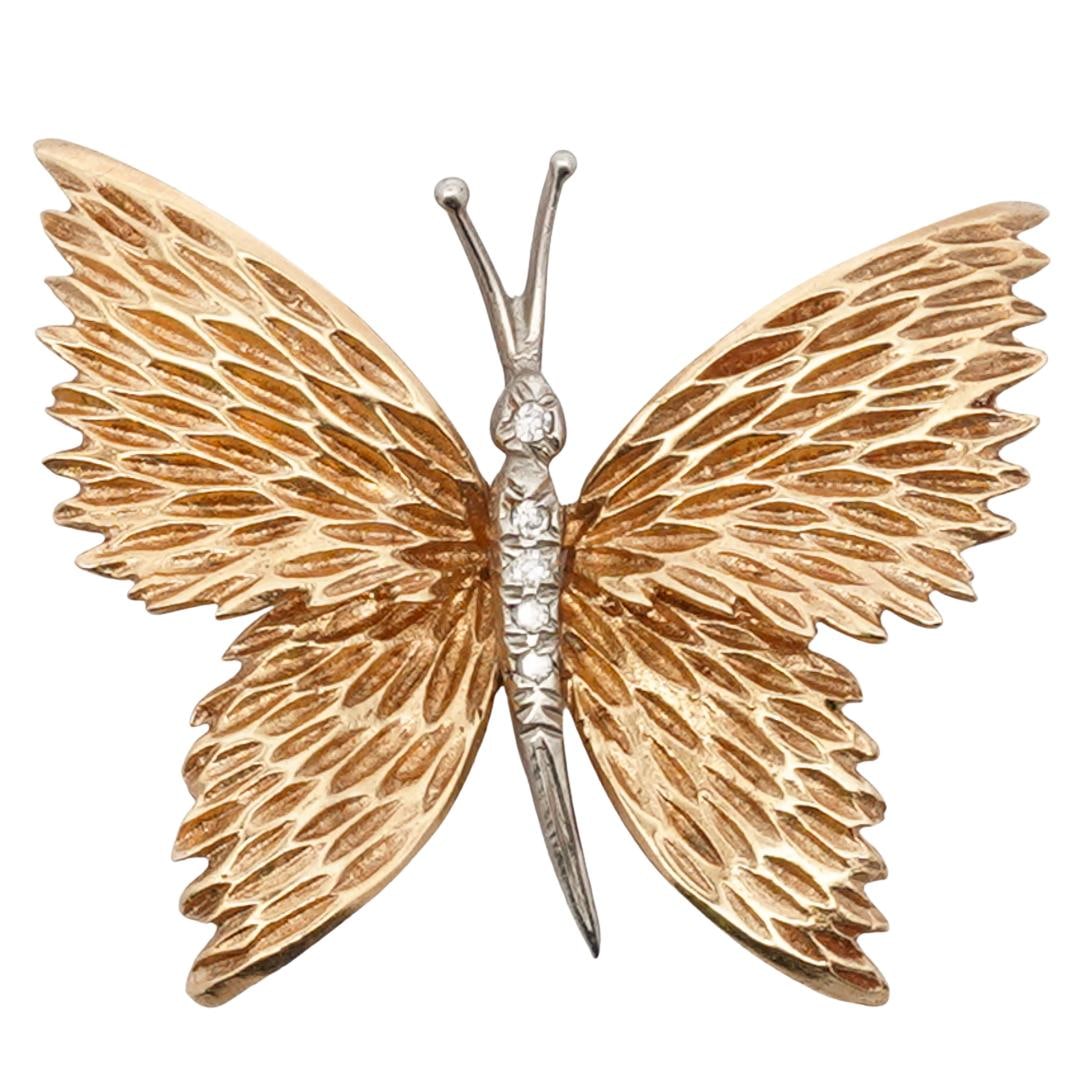 18K Gold & Diamond 'Butterfly' Brooch (1 of 4)