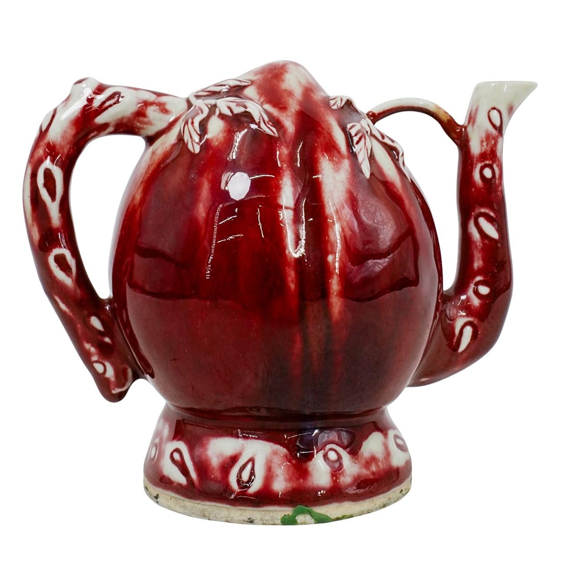 Chinese Copper Red Langyao Glazed Porcelain Cadogan Teapot (1 of 6)