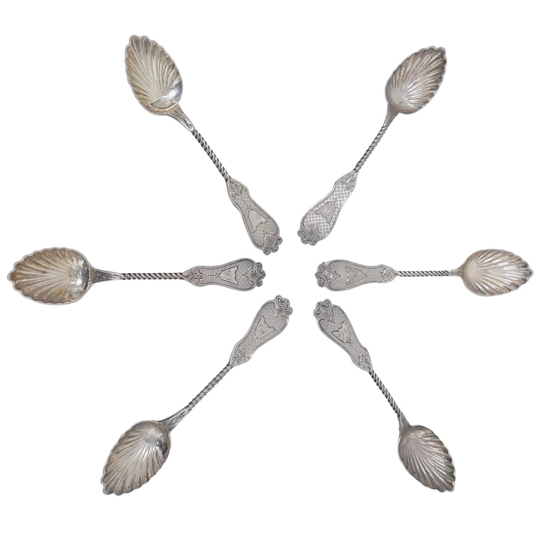 (6 Pc) Farr & Brother Pure Coin Ice Cream Spoons (1 of 7)