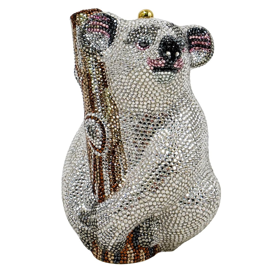 Judith Leiber Koala Minaudiere Crystal-Embellished Clutch (1 of 10)