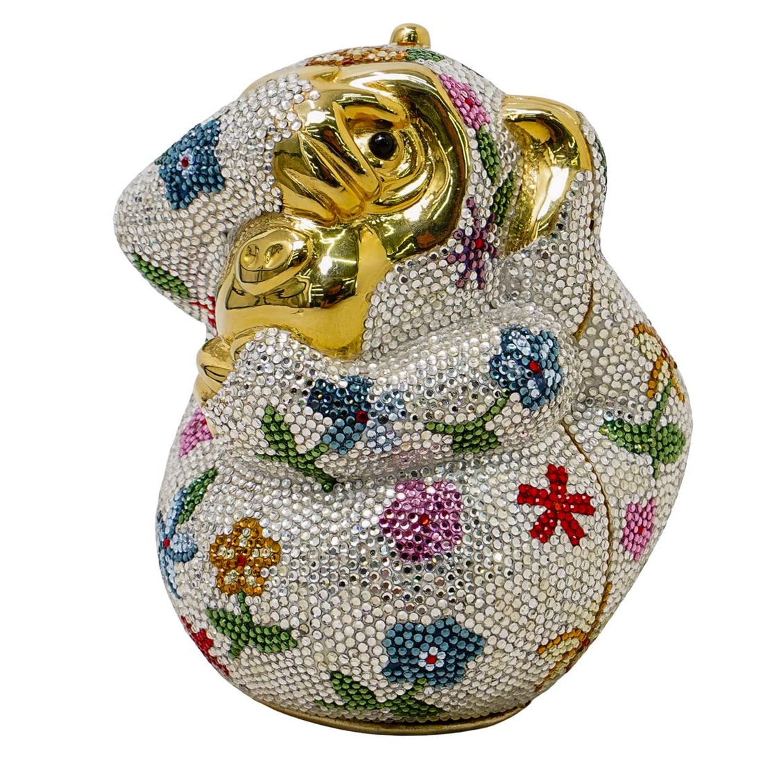 Judith Leiber Monkey Minaudiere Crystal-Embellished Clutch (1 of 11)