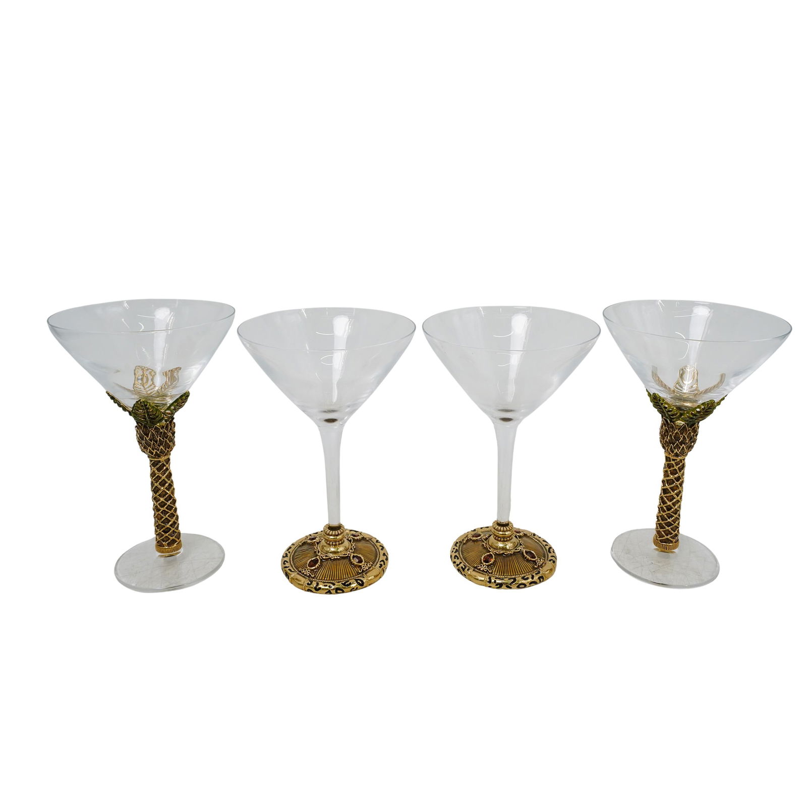 (4 Pc) Martini Bejeweled Glasses (1 of 11)