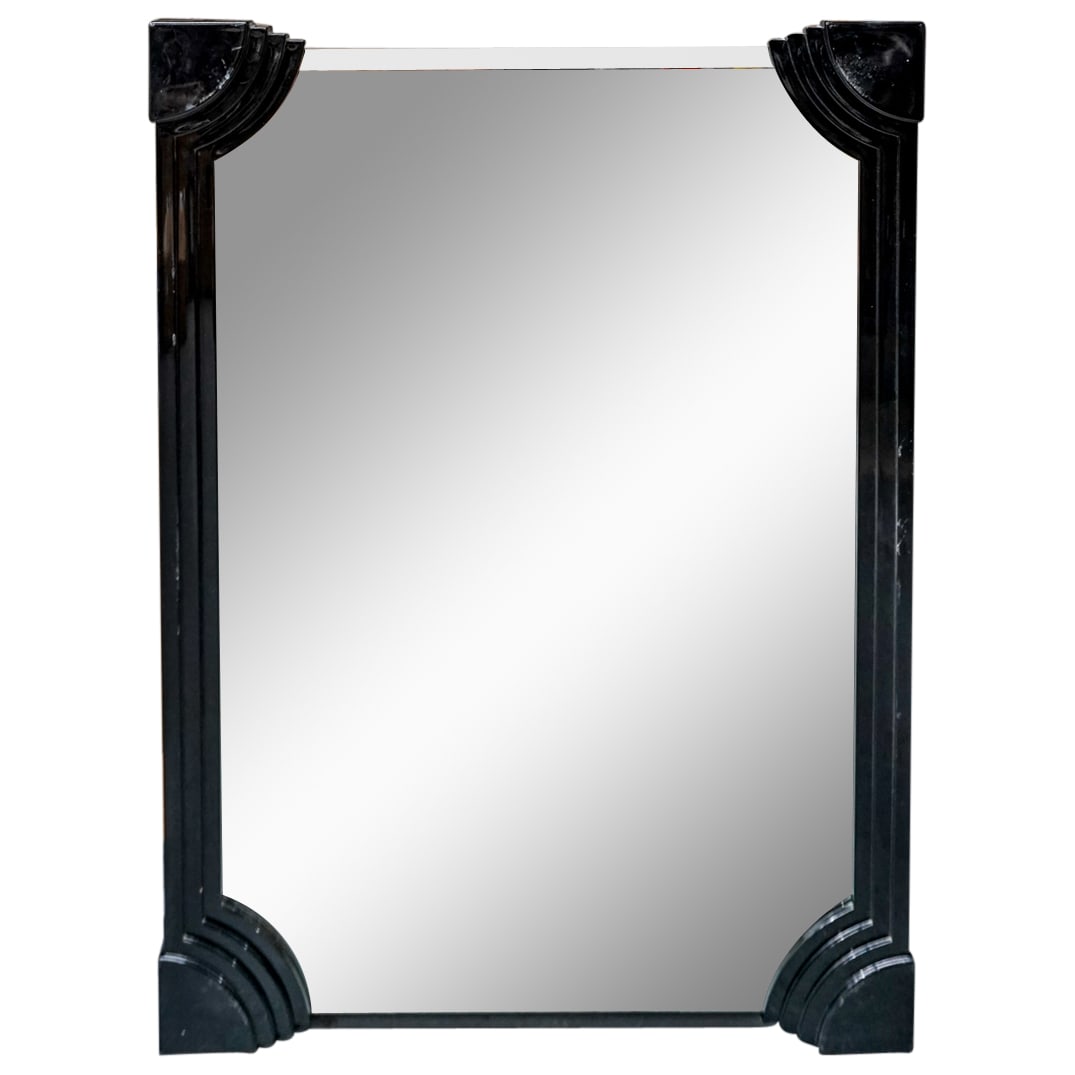 Carolina Mirror Company Black Lacquered Mirror (1 of 4)