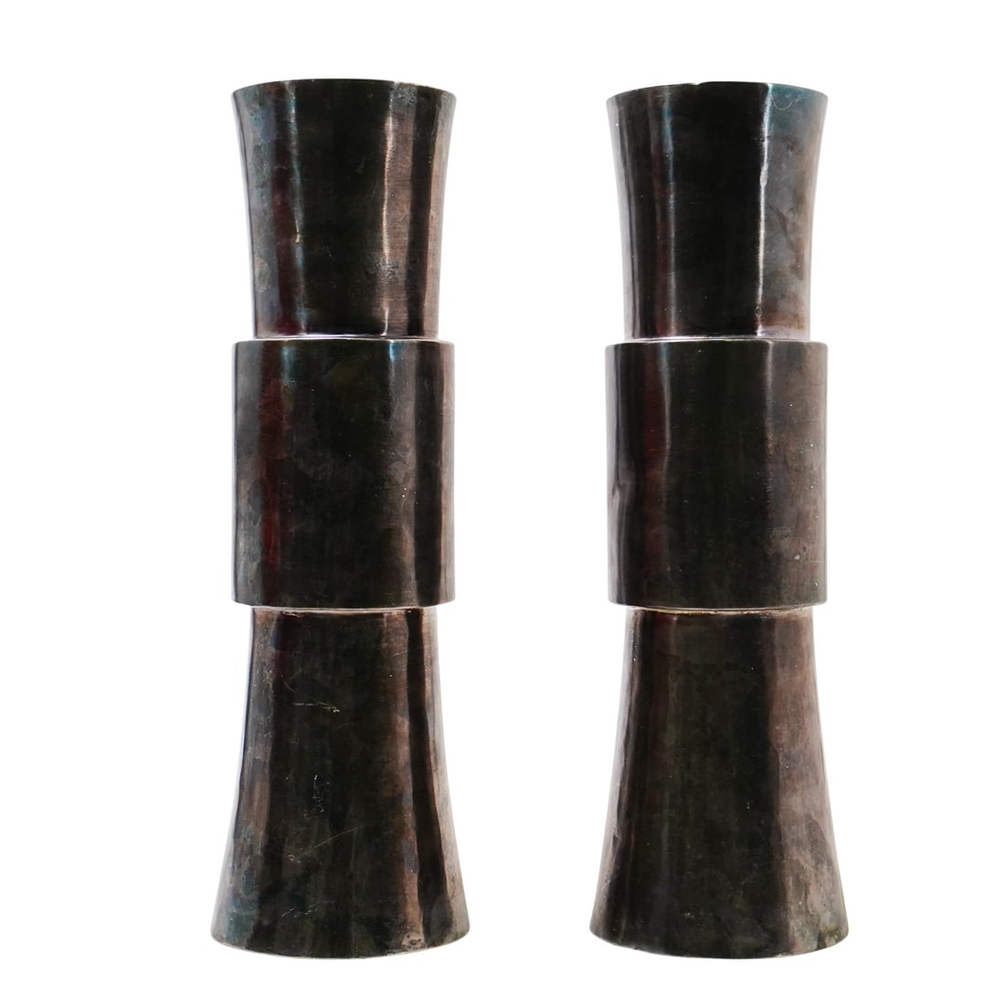 Pair Robert Kuo Black Copper Tang Candle stand (1 of 7)