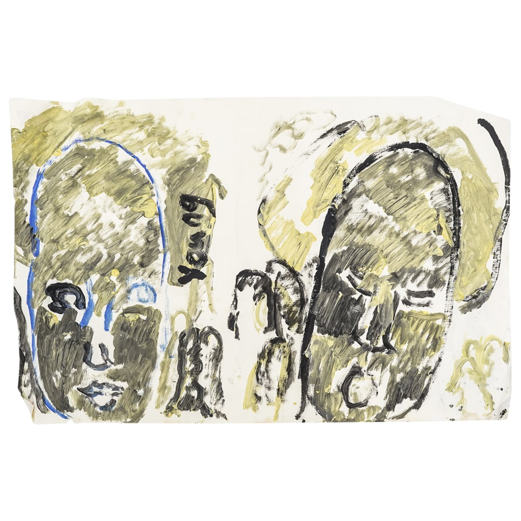 Purvis Young (American, 1943-2010) Mixed Media on Paper (1 of 6)