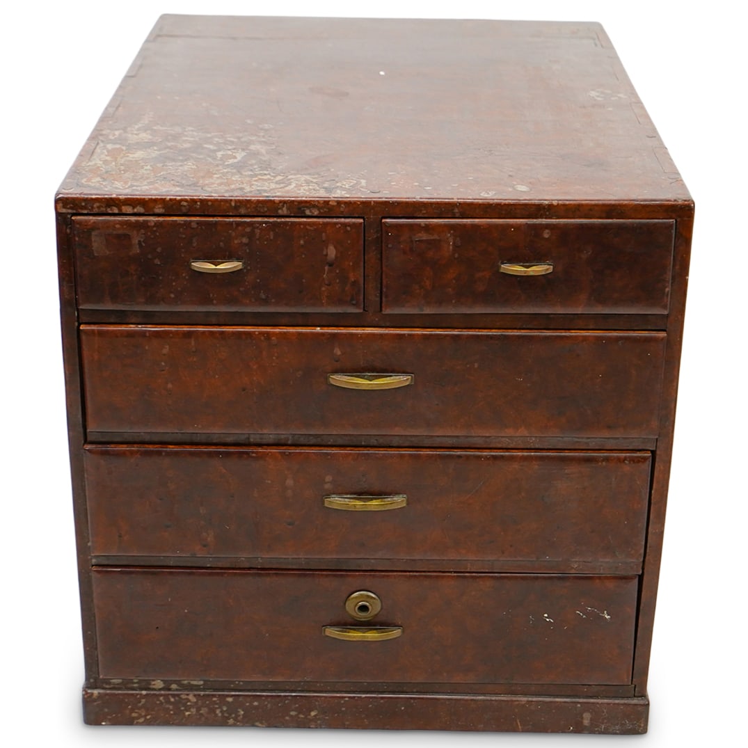 Antique Japanese Burl Cabinet (1 of 9)