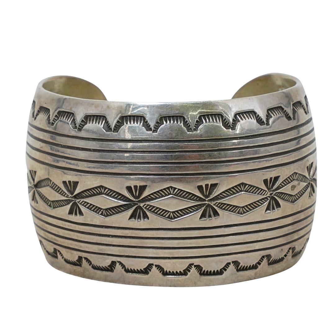 Navajo Carson Blackgoat Sterling Silver Cuff (1 of 6)