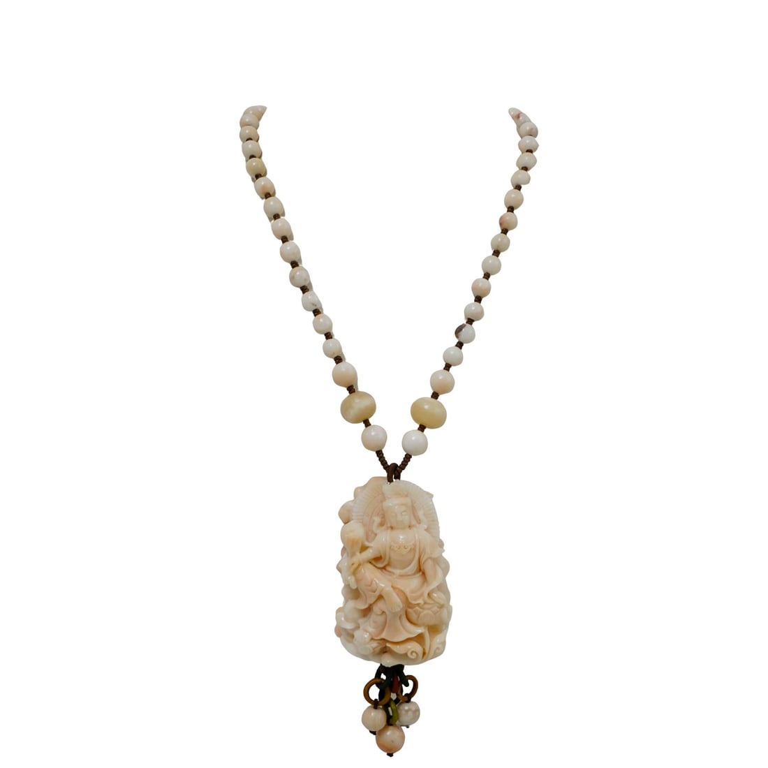 Guanyin Carved Stone Necklace (1 of 6)