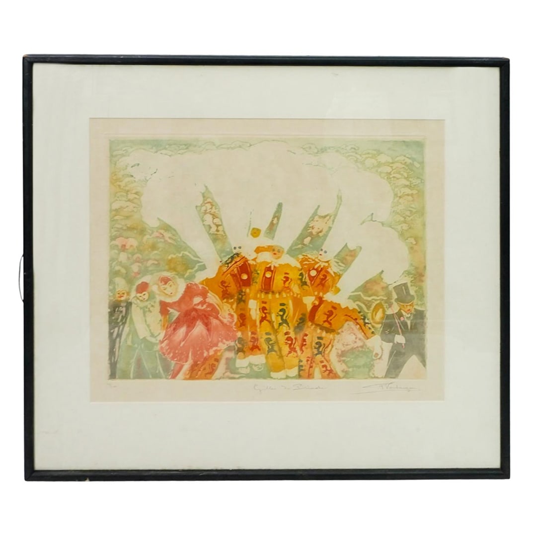 Fernand Verhaegen (Belgian, 1883-1975) "Gilles de Binche" Lithograph (1 of 6)