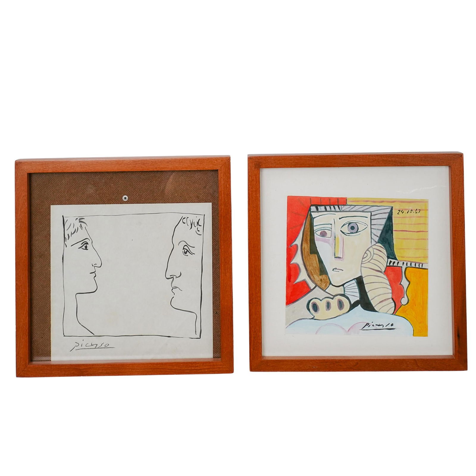 (2 Pc) After Pablo Picasso Paintings (1 of 7)