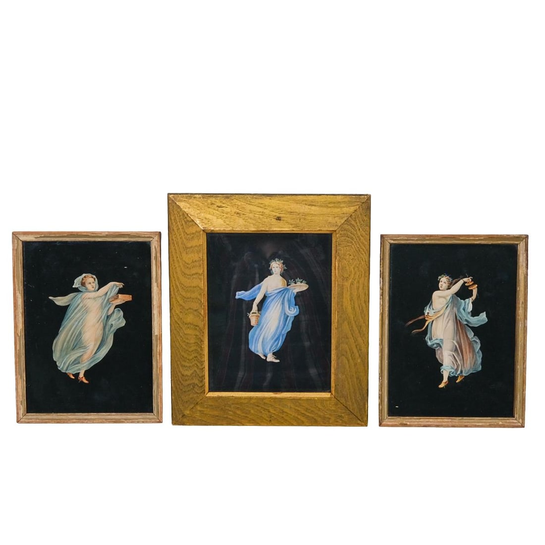 (3 pcs) Classical Gouache Fresco Lithographs (1 of 5)