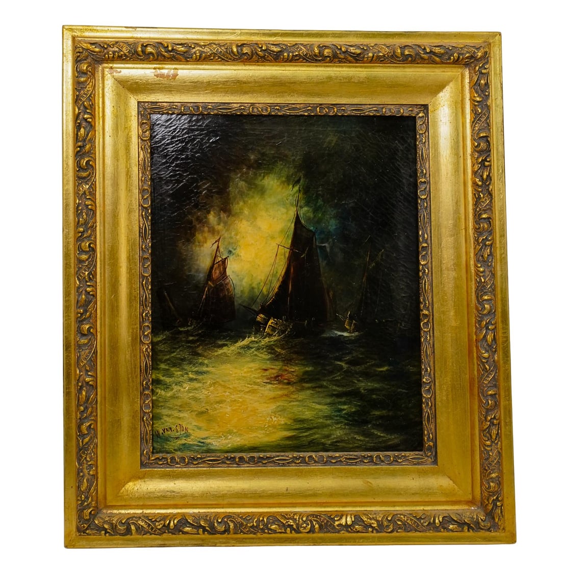 Antique W. Van Stein Oil Painting on Canvas (1 of 5)