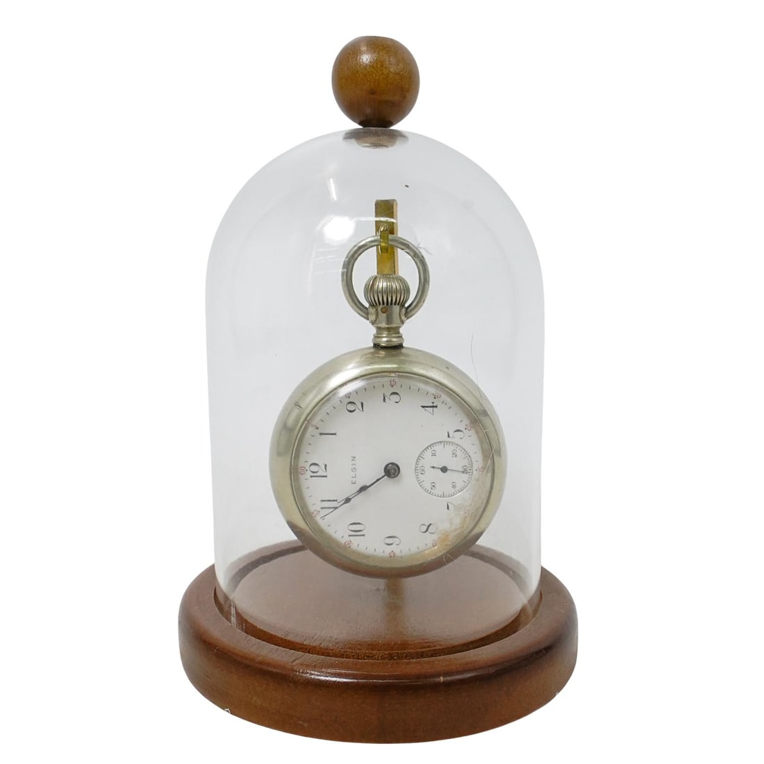 (2 pcs) 1909 Elgin Railroad Pocket Watch in Display Case (1 of 6)