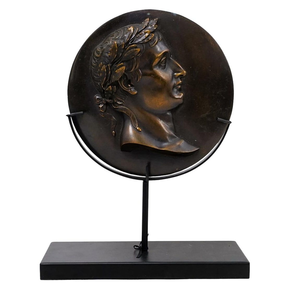 Antique Napoleon Bronze Plaque On Display Mount (1 of 4)