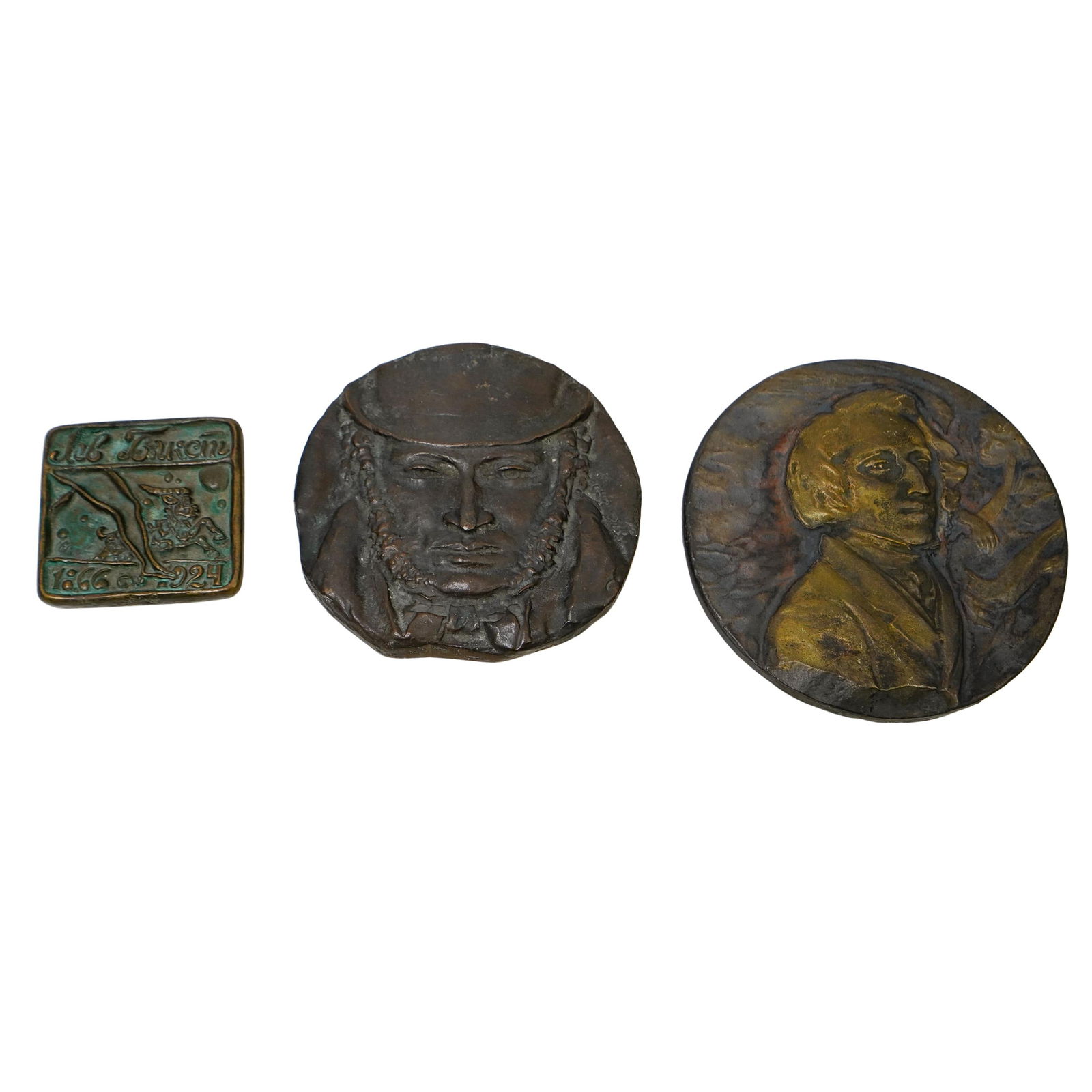 (3 pcs) Large Bronze Czech Mint Medallions (1 of 7)