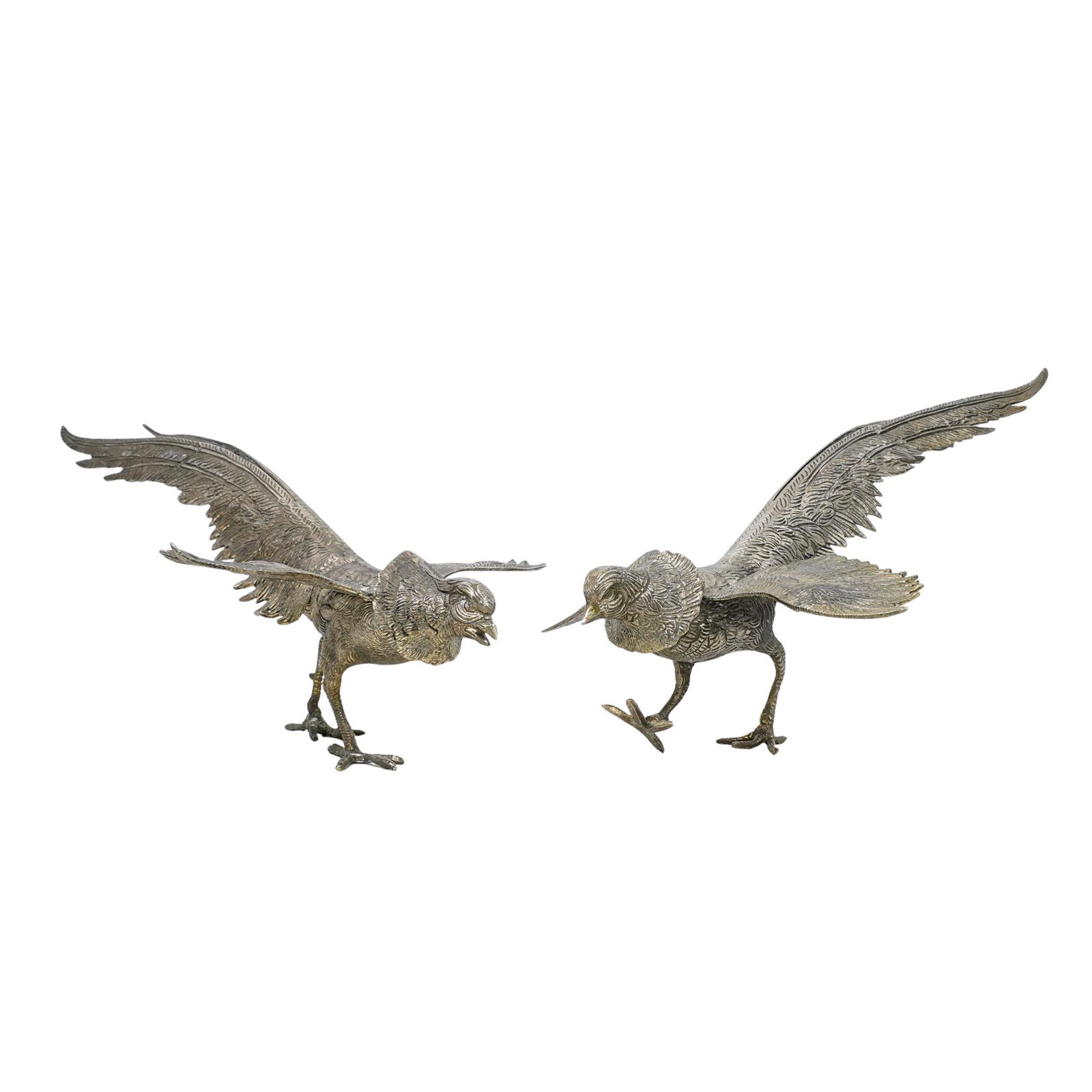 Pair of Vintage Silver Plated Pheasants (1 of 6)