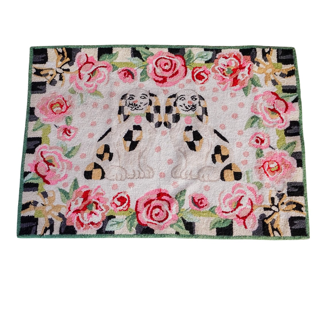 Mackenzie Childs Staffordshire Dog Rug (1 of 5)