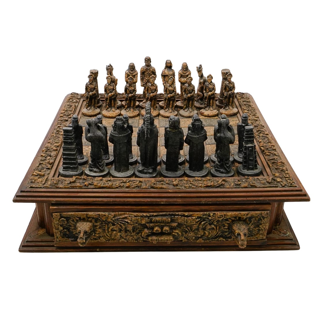 Vintage Aztec Mayan Conquistador Chess Set (1 of 16)