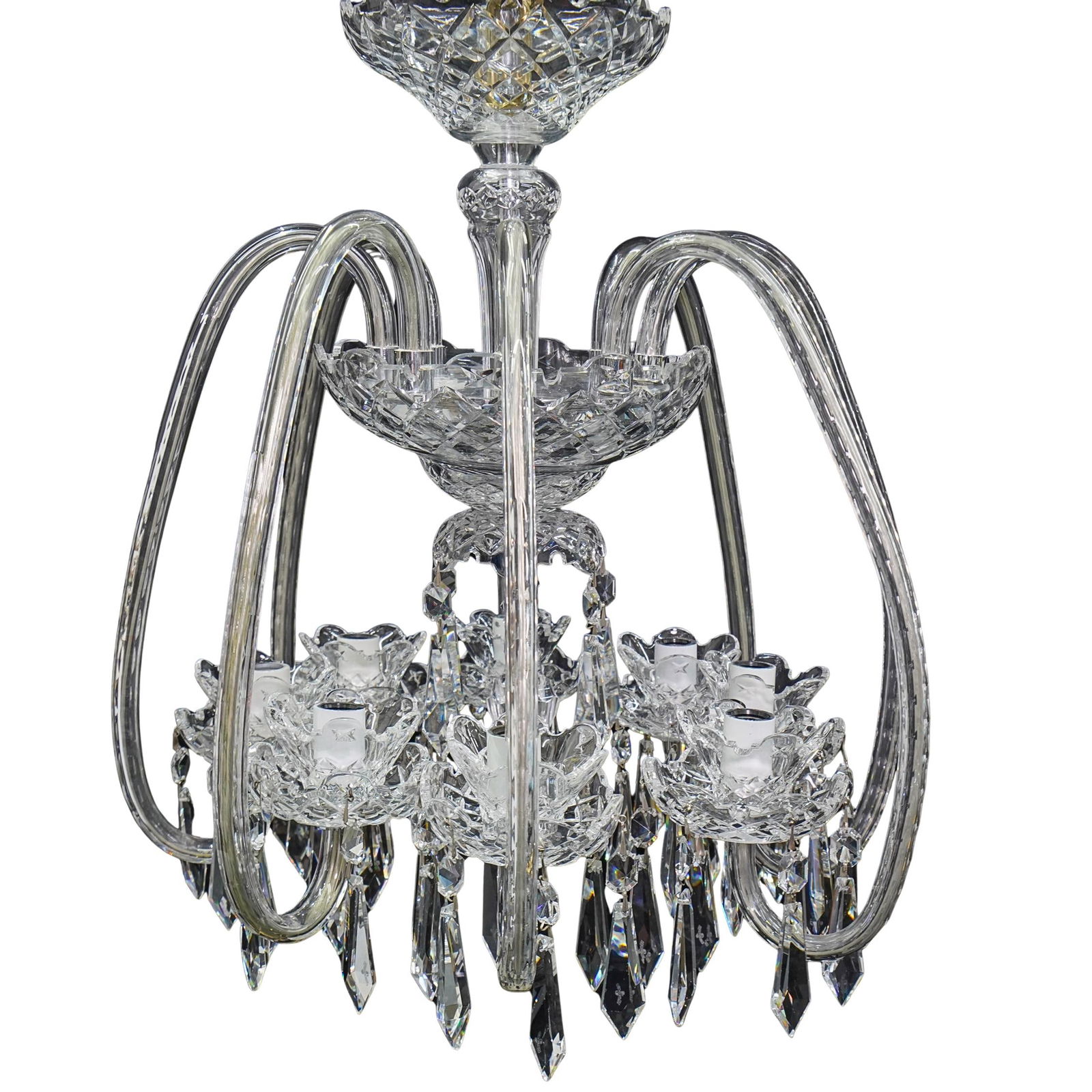 Waterford Crystal "Fleur De Lis" 8-Arms Chandelier