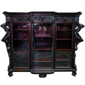 Large R.J. Horner Carved Mahogany Bookcase (1 of 14)