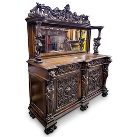 Antique R.J Horner Carved Mahogany Sideboard