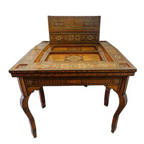 Antique Marquetry Folding Game Table (1 of 11)