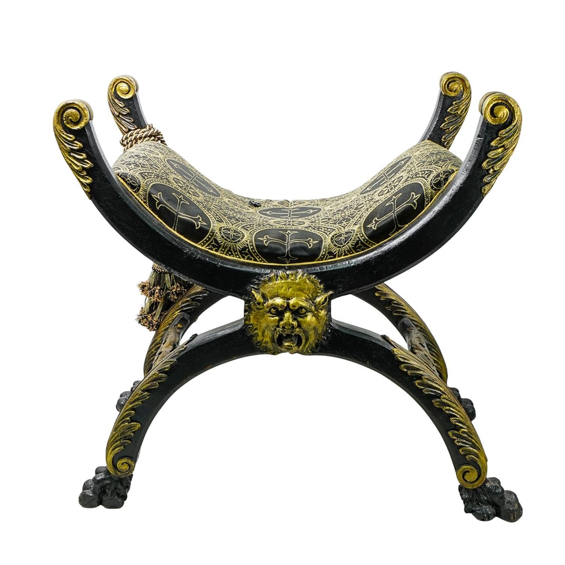 Gothic Revival Upholstered Wood Chair (1 of 9)