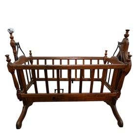 Antique Wooden Crib or Bassinet