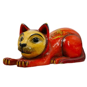 Large Melquiades Preciado Sermel Paper Mache Cat