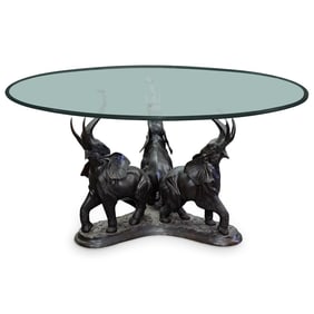 Bronze Elephant Coffee Table