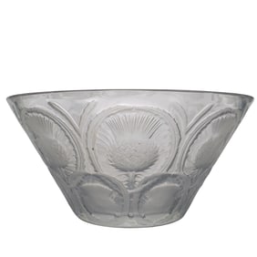 Lalique Crystal "Thistle" Centerpiece Bowl