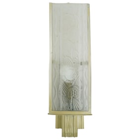 Hetter & Vincent Art Deco Glass and Silvered Bronze Sconce