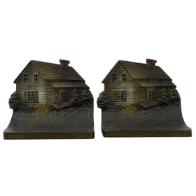 Bradley & Hubbard Edgar Allen Poe Cast Iron Bookends