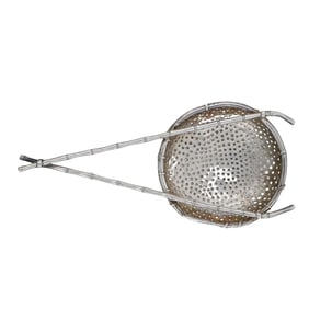 Antique Chinese Silver Wang Him Tea Strainer Caddy