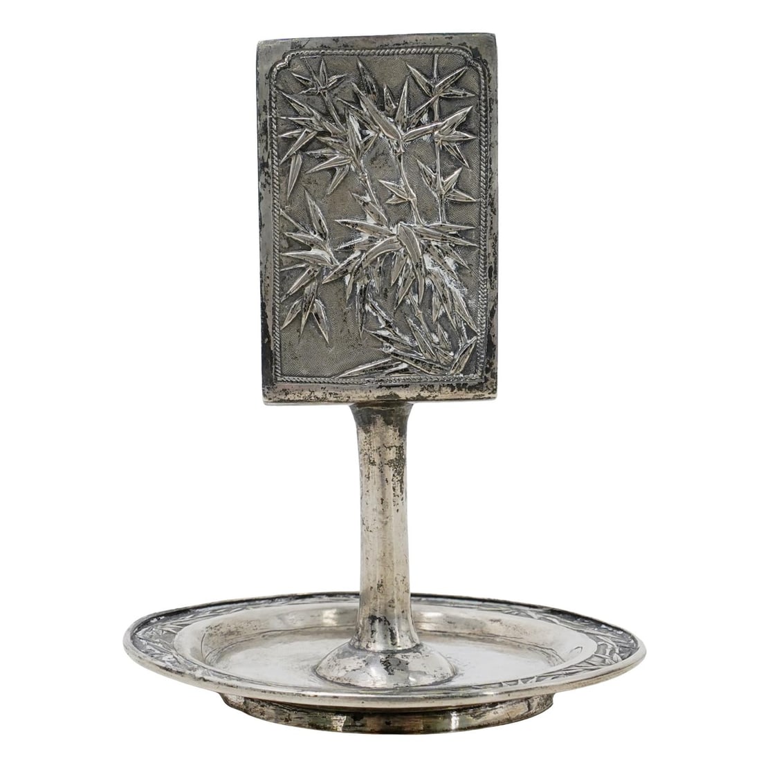 Art Deco Chinese Bamboo Pattern Silver Match Book Holder (1 of 5)