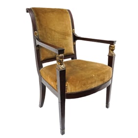 French Empire Egyptian Revival Armchair
