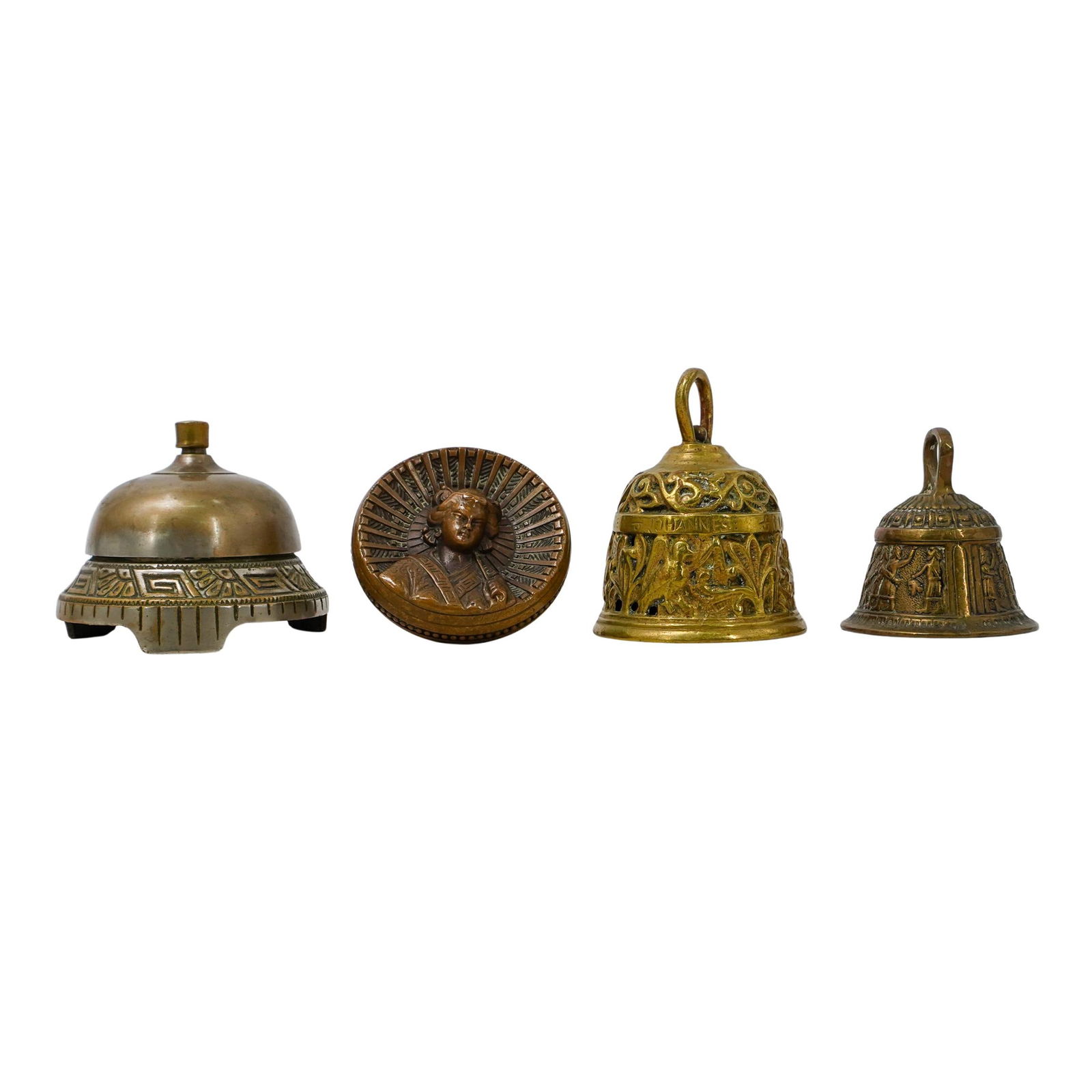 (4 Pc) Antique Bronze Grouping (1 of 10)